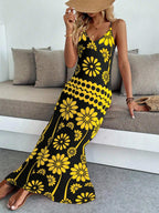 Vestido Longo Boho de Alças Finas Brisa Boho com Bainha Assimétrica — fotografia 63 | Mar & Pérola