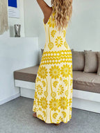 Vestido Longo Boho de Alças Finas Brisa Boho com Bainha Assimétrica — fotografia 74 | Mar & Pérola