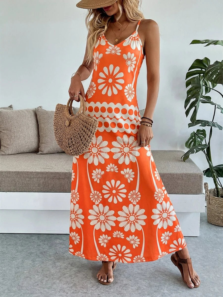 Vestido Longo Boho de Alças Finas Brisa Boho com Bainha Assimétrica — fotografia 82 | Mar & Pérola