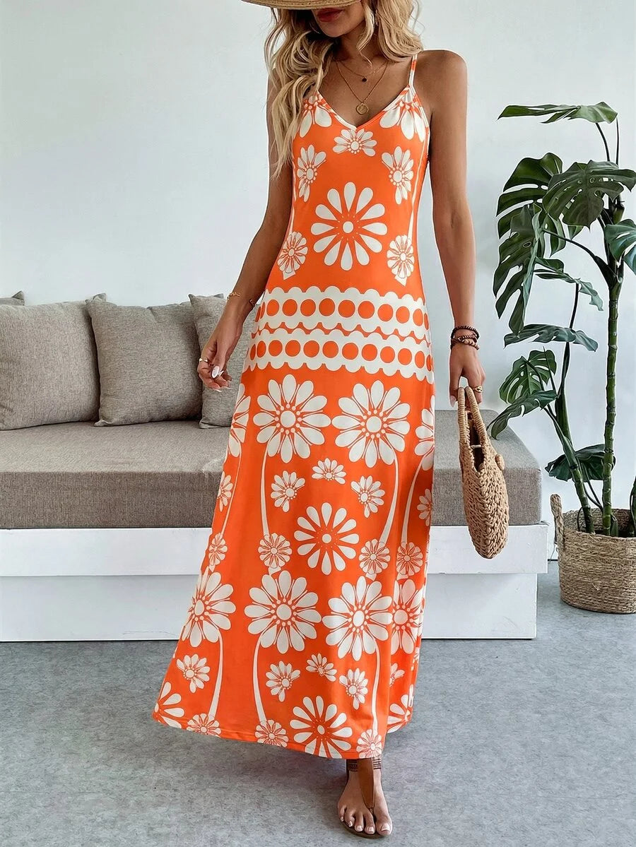 Vestido Longo Boho de Alças Finas Brisa Boho com Bainha Assimétrica — fotografia 83 | Mar & Pérola