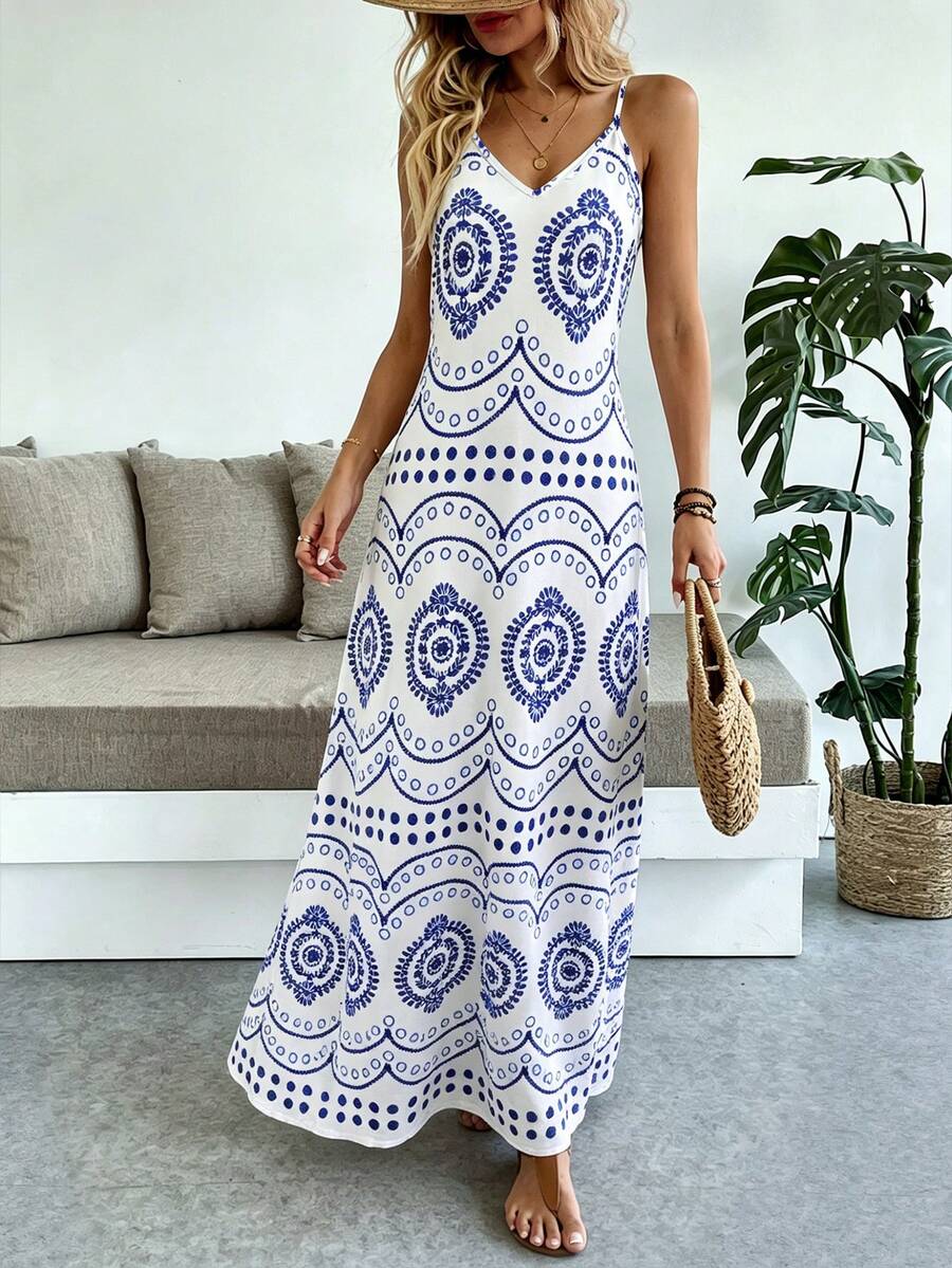 Vestido Longo Boho de Alças Finas Brisa Boho com Bainha Assimétrica — fotografia 94 | Mar & Pérola