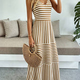 Vestido Longo Boho de Alças Finas Brisa Boho com Bainha Assimétrica