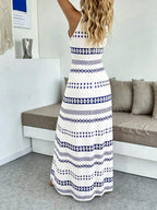 Vestido Longo Boho de Alças Finas Brisa Boho com Bainha Assimétrica — fotografia 105 | Mar & Pérola