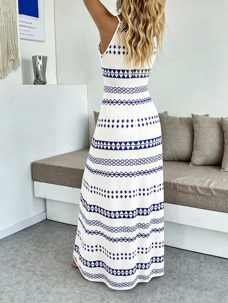 Vestido Longo Boho de Alças Finas Brisa Boho com Bainha Assimétrica — fotografia 105 | Mar & Pérola