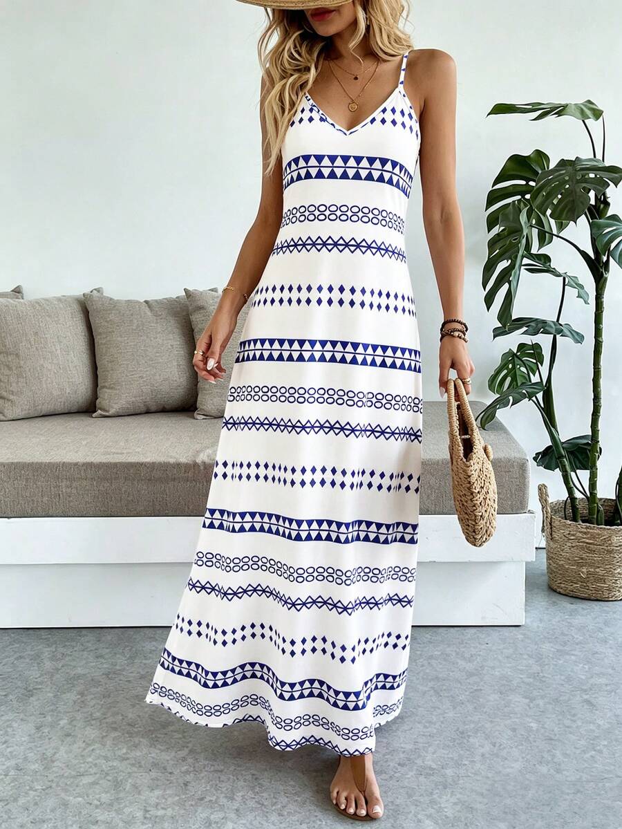 Vestido Longo Boho de Alças Finas Brisa Boho com Bainha Assimétrica — fotografia 107 | Mar & Pérola