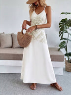 Vestido Longo Boho de Alças Finas Brisa Boho com Bainha Assimétrica — fotografia 111 | Mar & Pérola