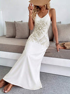 Vestido Longo Boho de Alças Finas Brisa Boho com Bainha Assimétrica — fotografia 112 | Mar & Pérola