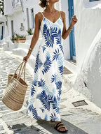Vestido Longo Boho de Alças Finas Brisa Boho com Bainha Assimétrica — fotografia 124 | Mar & Pérola