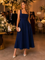 Vestido Longo de Festa Maré de Verão com Alças Grossas e Costas Abertas — fotografia 15 | Mar & Pérola