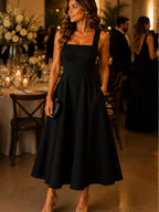 Vestido Longo de Festa Maré de Verão com Alças Grossas e Costas Abertas — fotografia 18 | Mar & Pérola