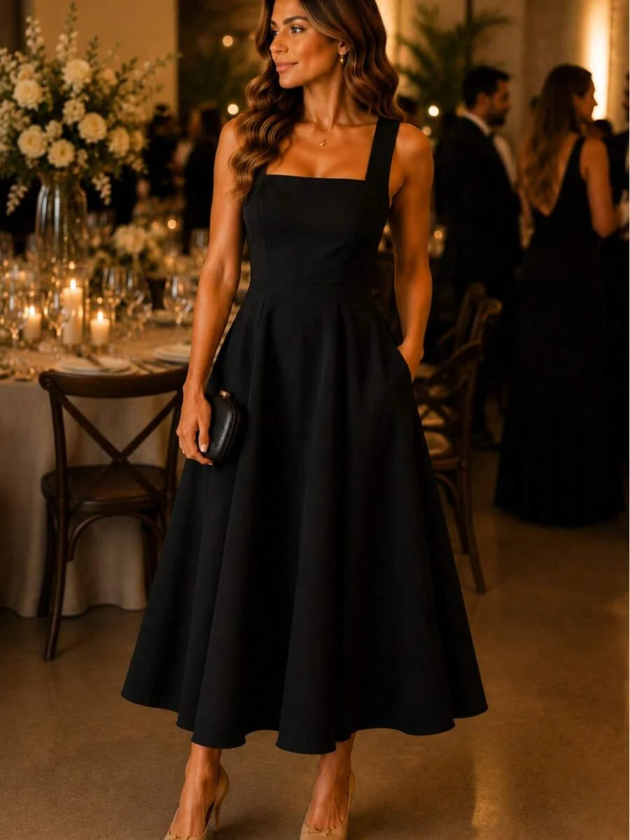Vestido Longo de Festa Maré de Verão com Alças Grossas e Costas Abertas — fotografia 18 | Mar & Pérola