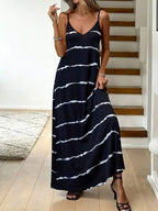 Vestido Longo de Malha Sol da Enseada com Estampa de Folhas de Coqueiro — fotografia 1 | Mar & Pérola