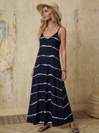Vestido Longo de Malha Sol da Enseada com Estampa de Folhas de Coqueiro — fotografia 6 | Mar & Pérola