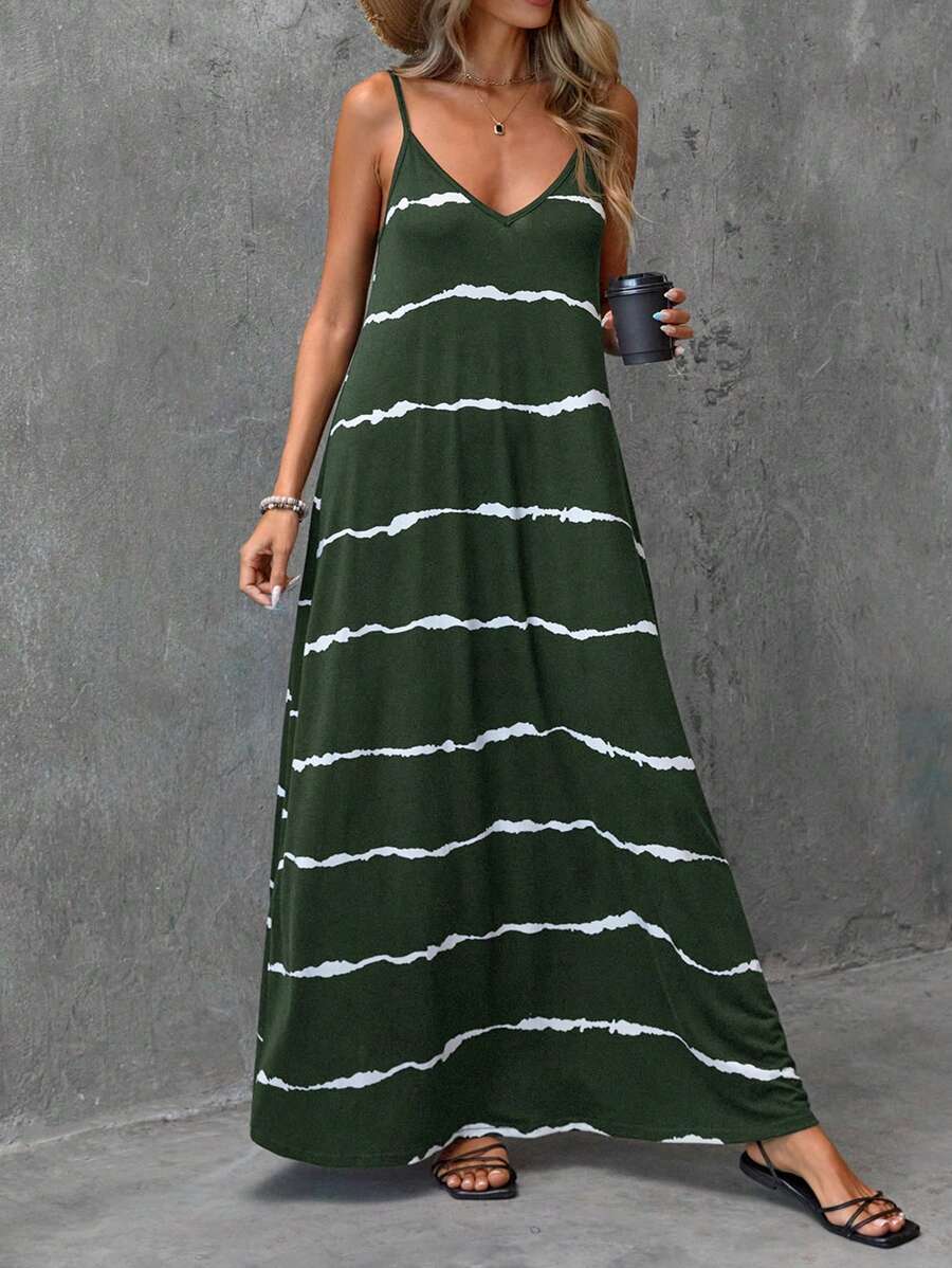 Vestido Longo de Malha Sol da Enseada com Estampa de Folhas de Coqueiro — fotografia 12 | Mar & Pérola