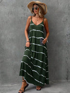 Vestido Longo de Malha Sol da Enseada com Estampa de Folhas de Coqueiro — fotografia 13 | Mar & Pérola
