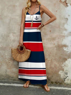Vestido Longo de Malha Sol da Enseada com Estampa de Folhas de Coqueiro — fotografia 34 | Mar & Pérola