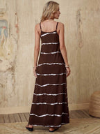 Vestido Longo de Malha Sol da Enseada com Estampa de Folhas de Coqueiro — fotografia 47 | Mar & Pérola