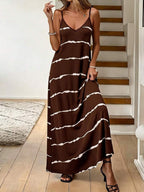 Vestido Longo de Malha Sol da Enseada com Estampa de Folhas de Coqueiro — fotografia 48 | Mar & Pérola