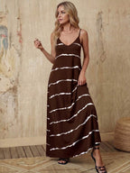 Vestido Longo de Malha Sol da Enseada com Estampa de Folhas de Coqueiro — fotografia 50 | Mar & Pérola