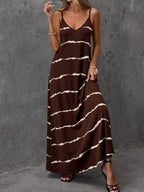 Vestido Longo de Malha Sol da Enseada com Estampa de Folhas de Coqueiro — fotografia 53 | Mar & Pérola