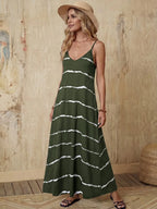 Vestido Longo de Malha Sol da Enseada com Estampa de Folhas de Coqueiro — fotografia 58 | Mar & Pérola