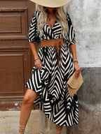 Vestido Longo Estampa de Leopardo Costa Selvagem com Costas Abertas — fotografia 4 | Mar & Pérola