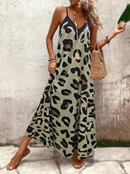 Vestido Longo Estampa de Leopardo Costa Selvagem com Costas Abertas — fotografia 7 | Mar & Pérola