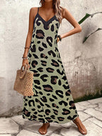 Vestido Longo Estampa de Leopardo Costa Selvagem com Costas Abertas — fotografia 13 | Mar & Pérola