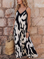 Vestido Longo Estampa de Leopardo Costa Selvagem com Costas Abertas — fotografia 32 | Mar & Pérola