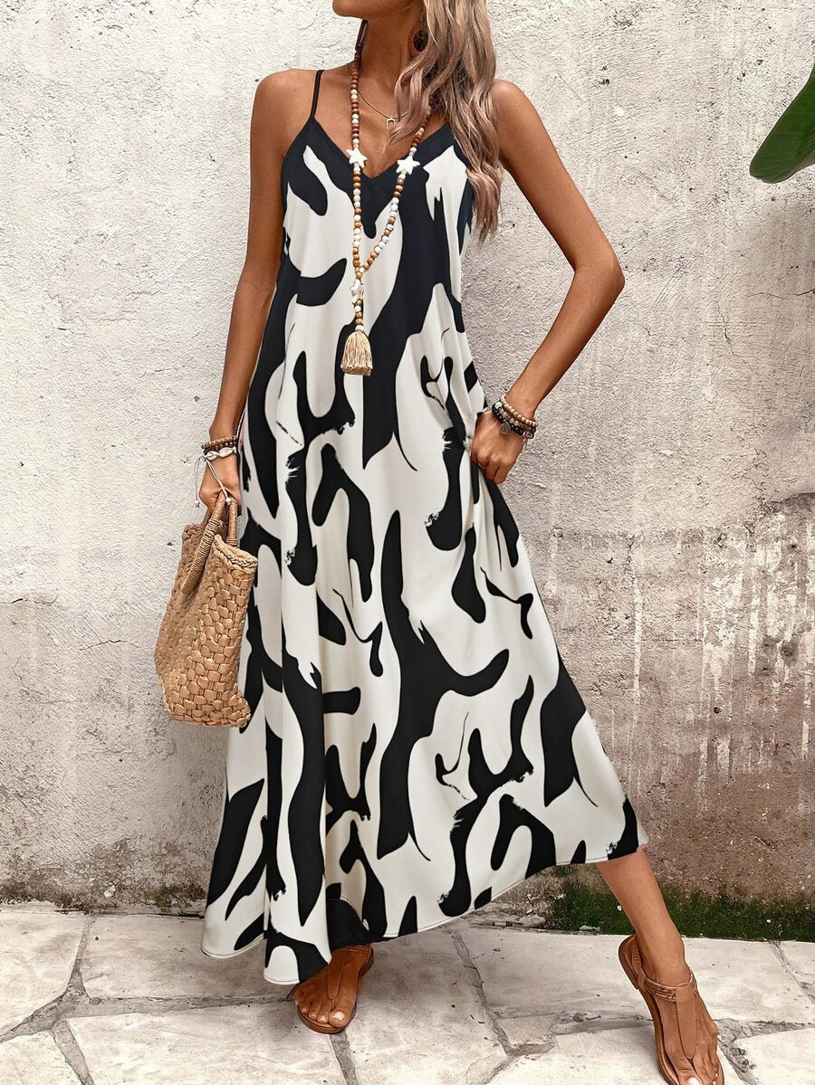 Vestido Longo Estampa de Leopardo Costa Selvagem com Costas Abertas — fotografia 35 | Mar & Pérola
