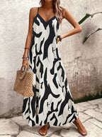 Vestido Longo Estampa de Leopardo Costa Selvagem com Costas Abertas — fotografia 36 | Mar & Pérola