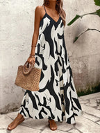 Vestido Longo Estampa de Leopardo Costa Selvagem com Costas Abertas — fotografia 37 | Mar & Pérola