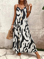 Vestido Longo Estampa de Leopardo Costa Selvagem com Costas Abertas — fotografia 38 | Mar & Pérola