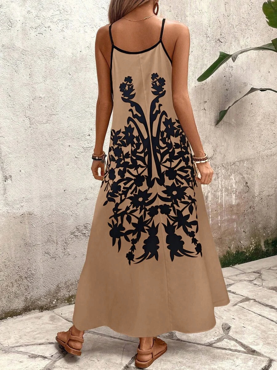 Vestido Longo Estampa de Leopardo Costa Selvagem com Costas Abertas — fotografia 40 | Mar & Pérola