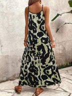 Vestido Longo Estampa de Leopardo Costa Selvagem com Costas Abertas — fotografia 71 | Mar & Pérola