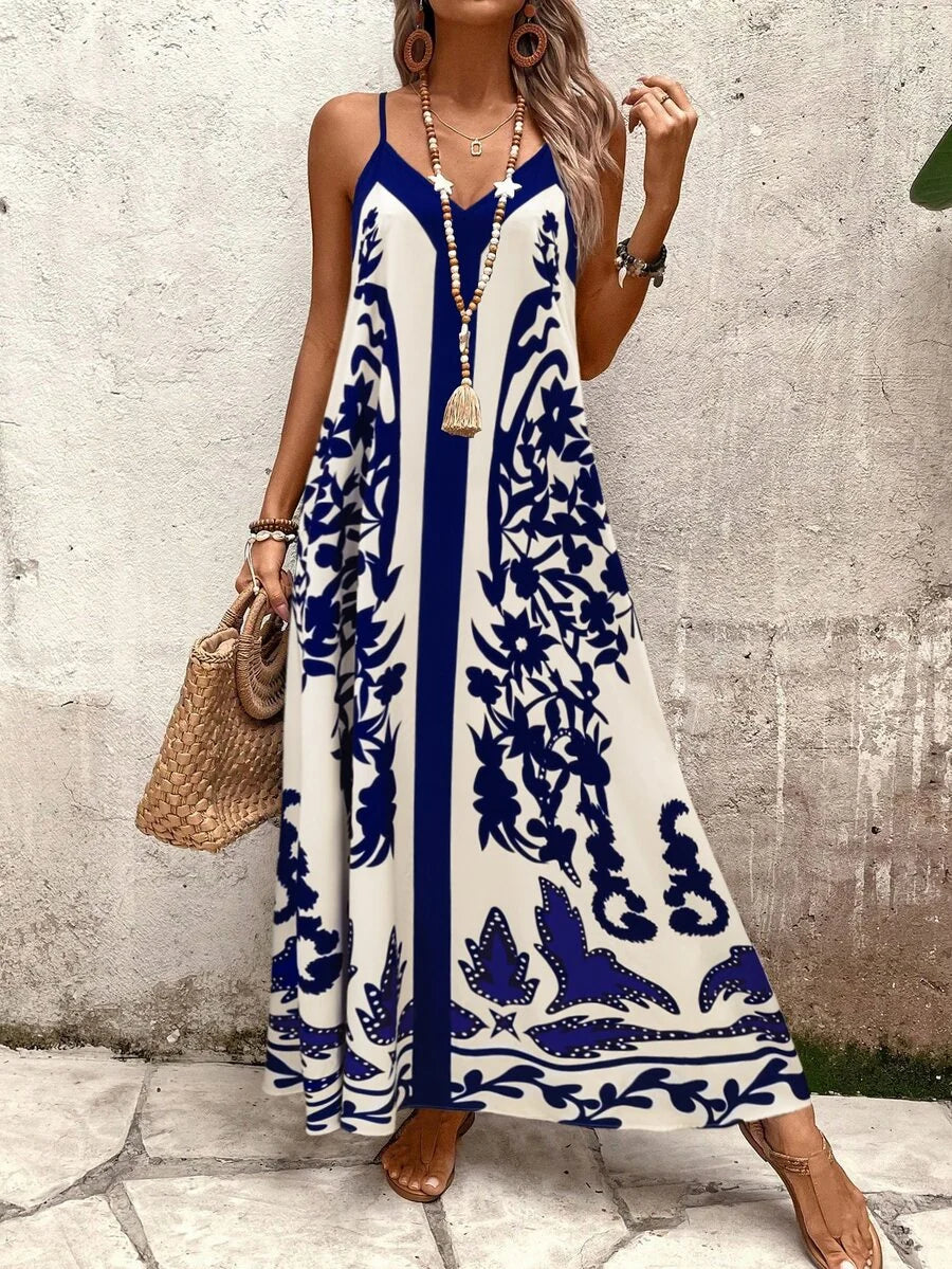 Vestido Longo Estampa de Leopardo Costa Selvagem com Costas Abertas — fotografia 91 | Mar & Pérola