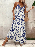Vestido Longo Estampa de Leopardo Costa Selvagem com Costas Abertas — fotografia 93 | Mar & Pérola