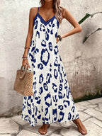 Vestido Longo Estampa de Leopardo Costa Selvagem com Costas Abertas — fotografia 95 | Mar & Pérola