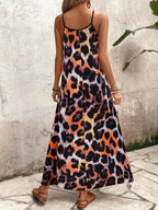 Vestido Longo Estampa de Leopardo Costa Selvagem com Costas Abertas — fotografia 108 | Mar & Pérola