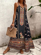 Vestido Longo Estampa de Leopardo Costa Selvagem com Costas Abertas — fotografia 131 | Mar & Pérola