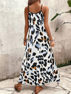 Vestido Longo Estampa de Leopardo Costa Selvagem com Costas Abertas — fotografia 145 | Mar & Pérola