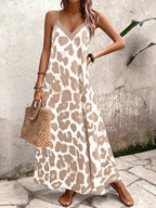 Vestido Longo Estampa de Leopardo Costa Selvagem com Costas Abertas — fotografia 151 | Mar & Pérola