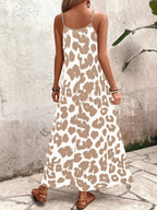 Vestido Longo Estampa de Leopardo Costa Selvagem com Costas Abertas — fotografia 152 | Mar & Pérola