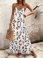Vestido Longo Estampa de Onça Costa Serena com Alças Finas — fotografia 5 | Mar & Pérola