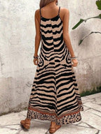 Vestido Longo Estampa de Onça Costa Serena com Alças Finas — fotografia 17 | Mar & Pérola
