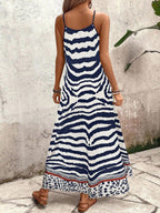 Vestido Longo Estampa de Onça Costa Serena com Alças Finas — fotografia 34 | Mar & Pérola