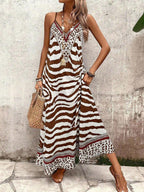 Vestido Longo Estampa de Onça Costa Serena com Alças Finas — fotografia 43 | Mar & Pérola
