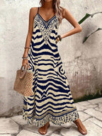 Vestido Longo Estampa de Onça Costa Serena com Alças Finas — fotografia 51 | Mar & Pérola