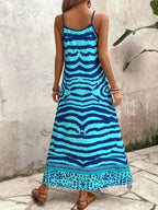 Vestido Longo Estampa de Onça Costa Serena com Alças Finas — fotografia 55 | Mar & Pérola