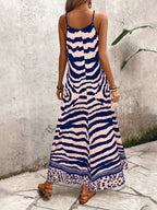 Vestido Longo Estampa de Onça Costa Serena com Alças Finas — fotografia 106 | Mar & Pérola